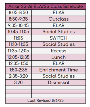 Class Schedule